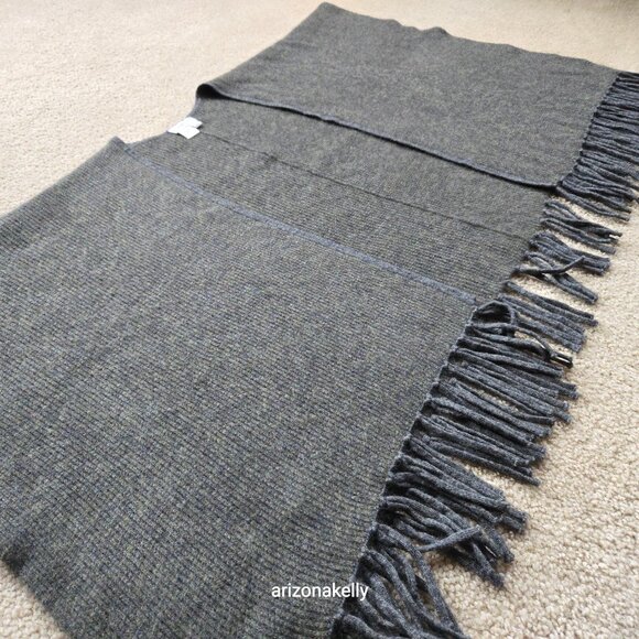 {{{Thick}}} Cashmere Wrap Birdseye Knit Green/Grey Symphony - Picture 11 of 16